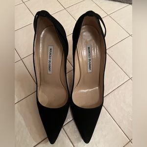 Manolo Blahnik Black BB Suede size 37.5